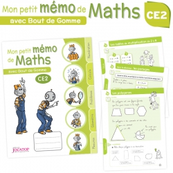 Cahier de Maths CE2 – Mon petit mémo de mathématiques avec Bout de Gomme – JOCATOP