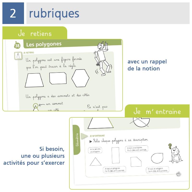 Cahier de Maths CE2 – Mon petit mémo de mathématiques avec Bout de Gomme – JOCATOP