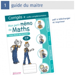 Cahier de Mathématiques CP – Mon petit mémo de Maths avec Bout de Gomme – JOCATOP