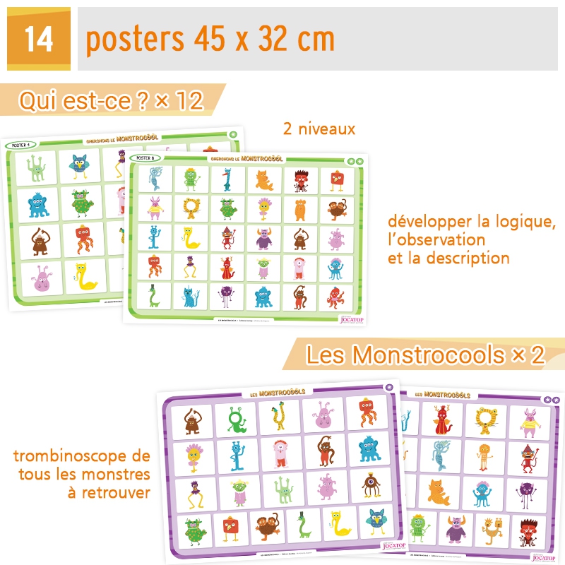 Les Monstrocools • Jeux pour développer de langage descriptif