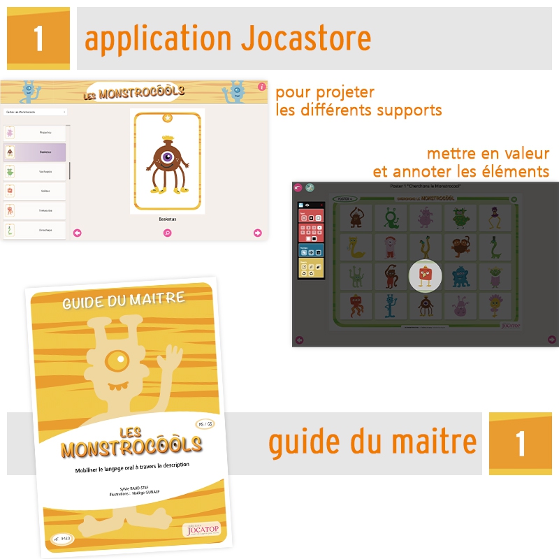 Les Monstrocools • Jeux pour développer de langage descriptif