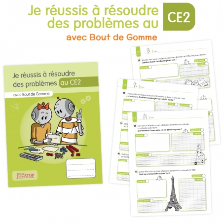 Résoudre des problèmes – Mathématiques – CE2 – Cahier avec Bout de Gomme – JOCATOP