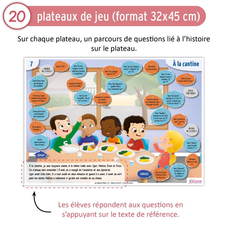 Compréhension de texte – Français – CP – Jeu pédagogique – JOCATOP