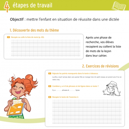 Cahier d’exercices de dictées – niveau CE1 - JOCATOP