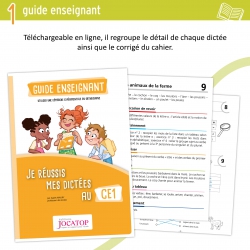 Cahier d’exercices de dictées – niveau CE1 - JOCATOP