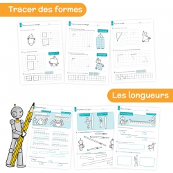 Apprendre la géométrie – Mathématiques CP – Cahier d’exercices de grandeurs et mesures – JOCATOP