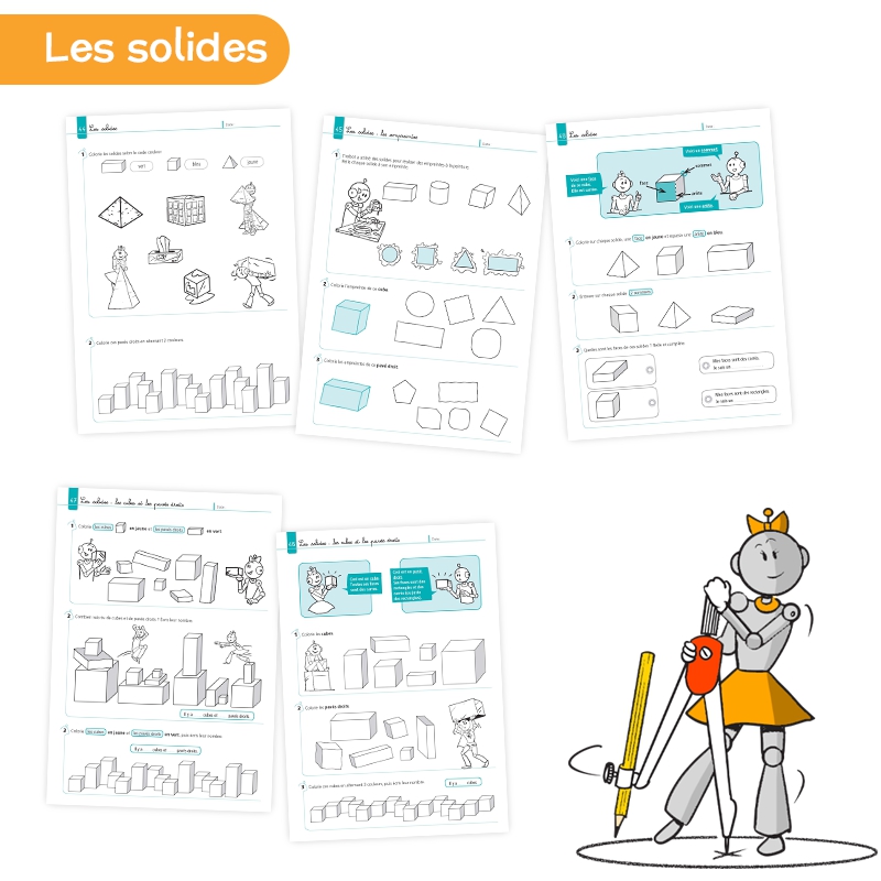 Apprendre la géométrie – Mathématiques CP – Cahier d’exercices de grandeurs et mesures – JOCATOP