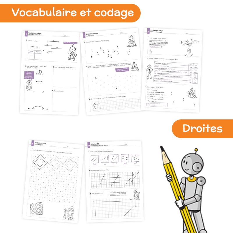 Apprendre la géométrie au CM1 – Cahier de mathématiques Bout de Gomme – JOCATOP