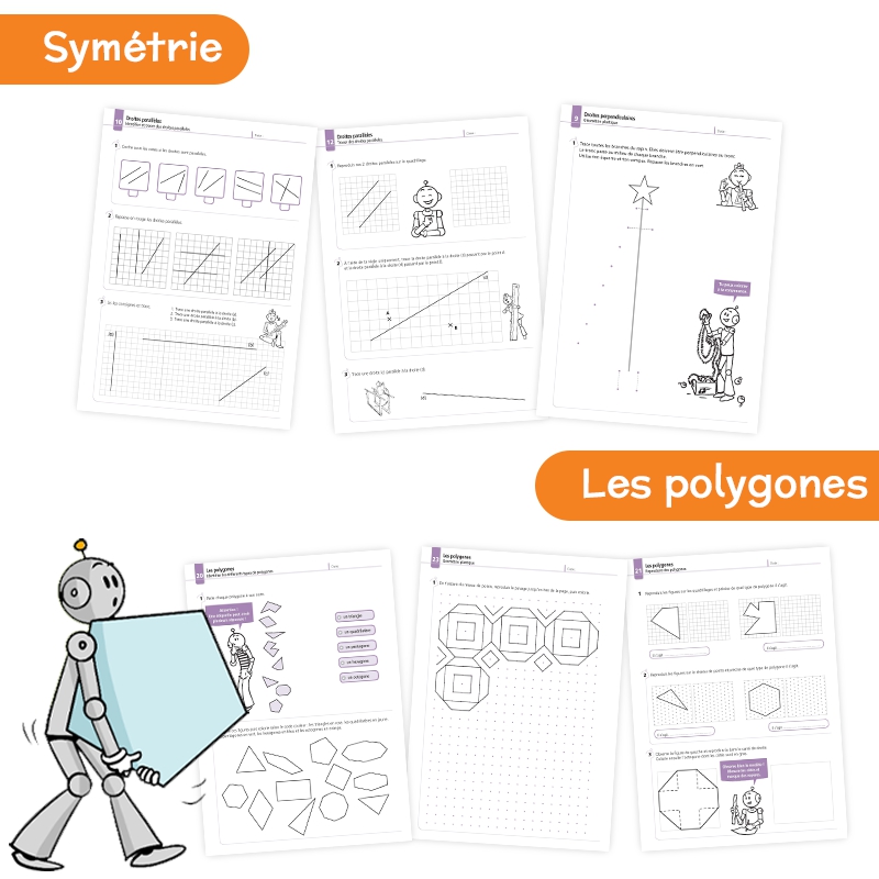 Apprendre la géométrie au CM1 – Cahier de mathématiques Bout de Gomme – JOCATOP
