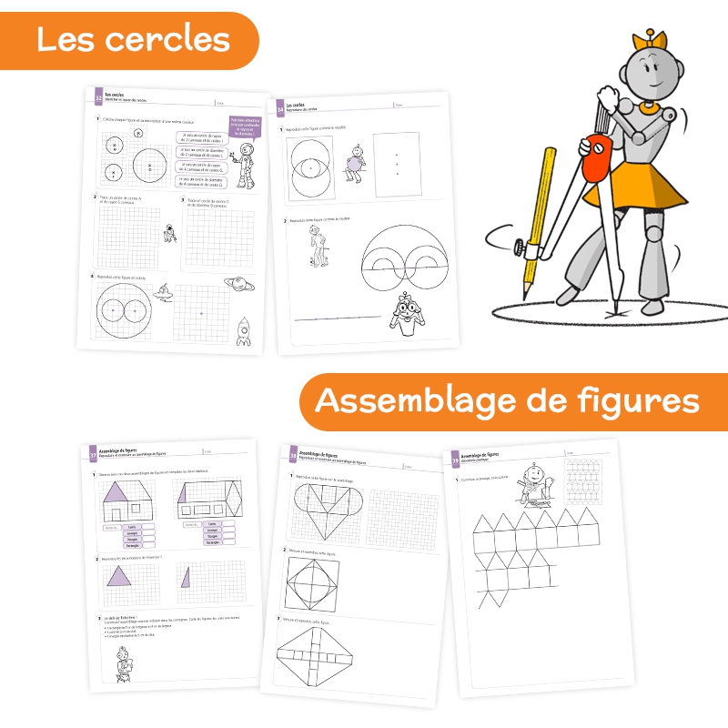 Apprendre la géométrie au CM1 – Cahier de mathématiques Bout de Gomme – JOCATOP