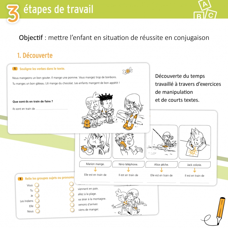 Apprendre à conjuguer en Français – Cahier de conjugaison CE1 – JOCATOP