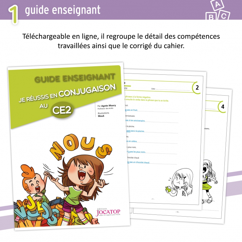 Maîtrise de la langue & Conjugaison CE2 – Cahier d’entraînement – JOCATOP