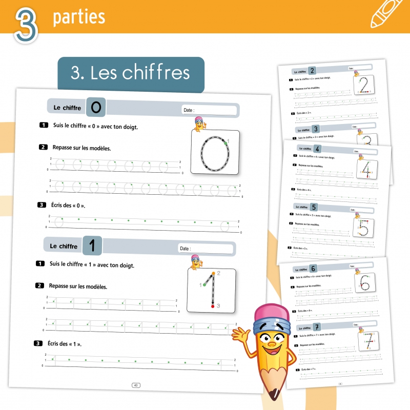 Apprendre le geste d’écriture en Grande Section – Langage – Cycle 1 – Cahier d’écriture – JOCATOP