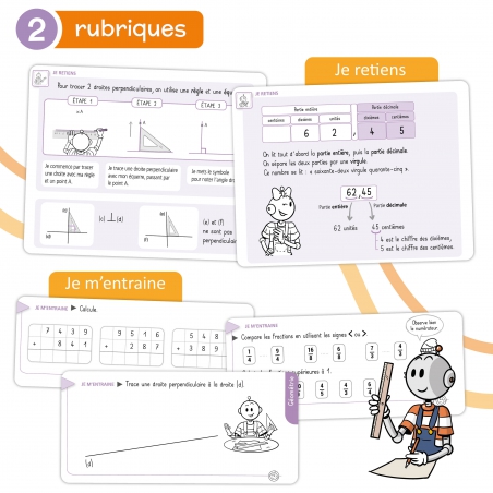 Cahier mémo de mathématiques CM1 – Nombres, calculs, géométrie et mesures – Bout de Gomme – JOCATOP