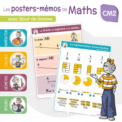 Synthétiser le programme de Mathématiques CM2 – Posters-Mémos de Maths avec Bout de Gomme – JOCATOP