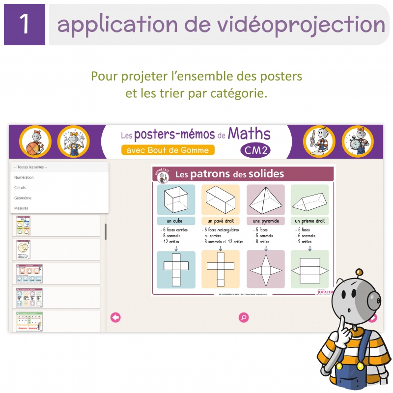 Synthétiser le programme de Mathématiques CM2 – Posters-Mémos de Maths avec Bout de Gomme – JOCATOP
