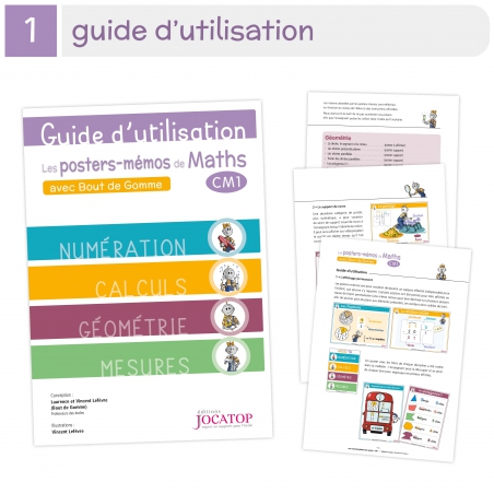 Mathématiques CM1 – Posters-Mémos pour la classe avec Bout de Gomme – JOCATOP