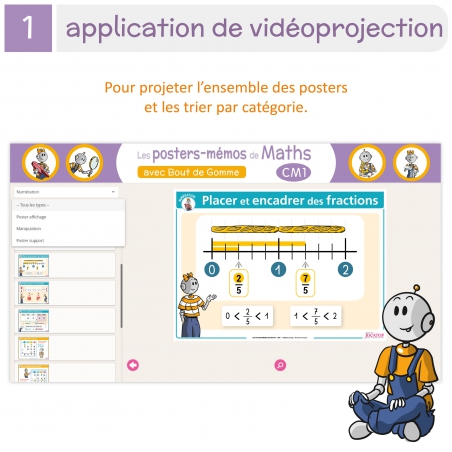 Mathématiques CM1 – Posters-Mémos pour la classe avec Bout de Gomme – JOCATOP