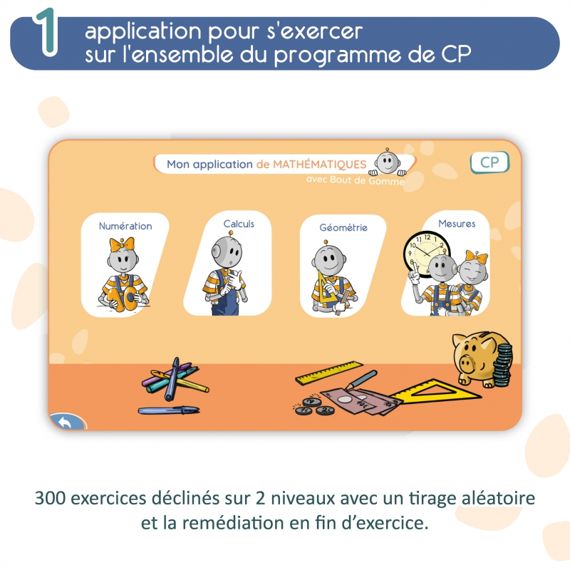 Mon application de mathématiques CP avec Bout de Gomme – Jocatop