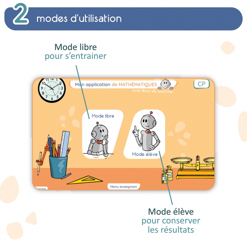 Mon application de mathématiques CP avec Bout de Gomme – Jocatop