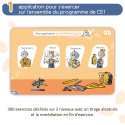 Apprendre les mathématiques – Nombres et calculs, géométrie, mesures – Application interactive CE1 – JOCATOP
