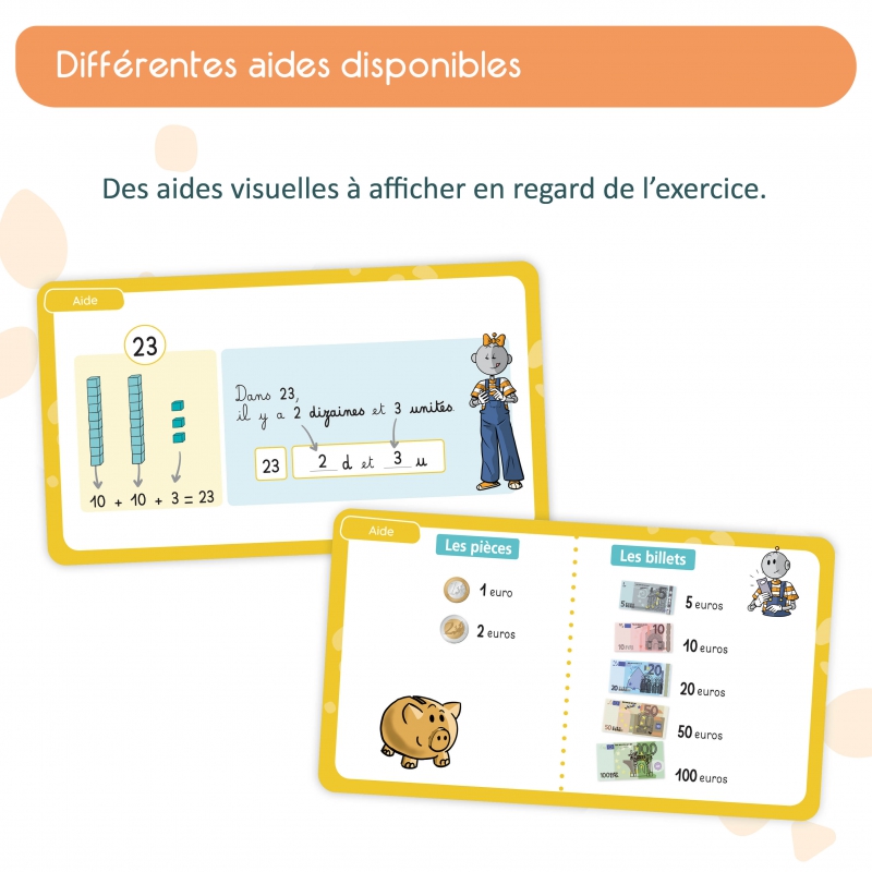 Apprendre les mathématiques – Nombres et calculs, géométrie, mesures – Application interactive CE1 – JOCATOP