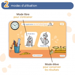 Apprendre les mathématiques – Nombres et calculs, géométrie, mesures – Application interactive CE1 – JOCATOP