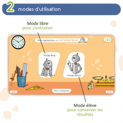 Maîtriser les mathématiques  en CE2 – Application interactive – Nombres et calculs, Géométrie, Mesures & Problèmes