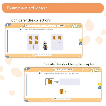 Maîtriser les mathématiques  en CE2 – Application interactive – Nombres et calculs, Géométrie, Mesures & Problèmes