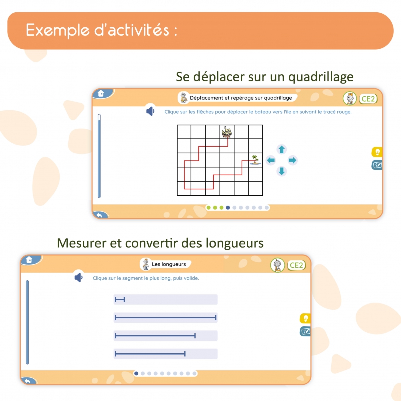 Maîtriser les mathématiques  en CE2 – Application interactive – Nombres et calculs, Géométrie, Mesures & Problèmes