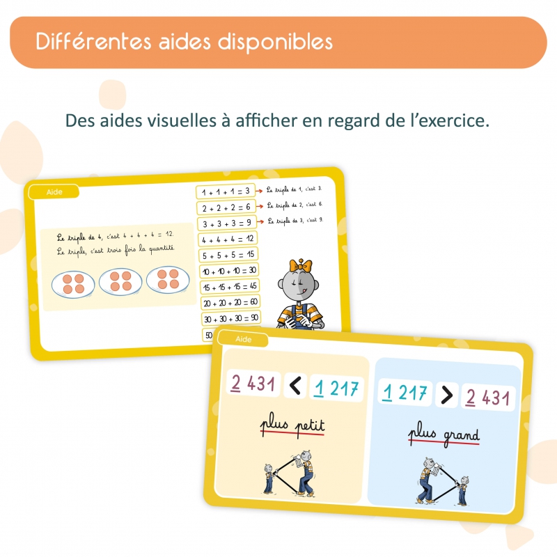 Maîtriser les mathématiques  en CE2 – Application interactive – Nombres et calculs, Géométrie, Mesures & Problèmes