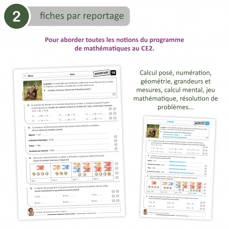Rallyes de mathématiques CE2 – Calcul, Numération, Logique – Classeur photocopiable – Jocatop