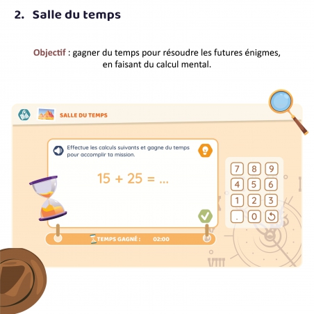 Maths CE2 – Escape Game éducatif interactif – Nombres, Géométrie, Grandeurs & Problèmes – Application pédagogique – JOCATOP