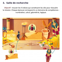 Maths CE2 – Escape Game éducatif interactif – Nombres, Géométrie, Grandeurs & Problèmes – Application pédagogique – JOCATOP