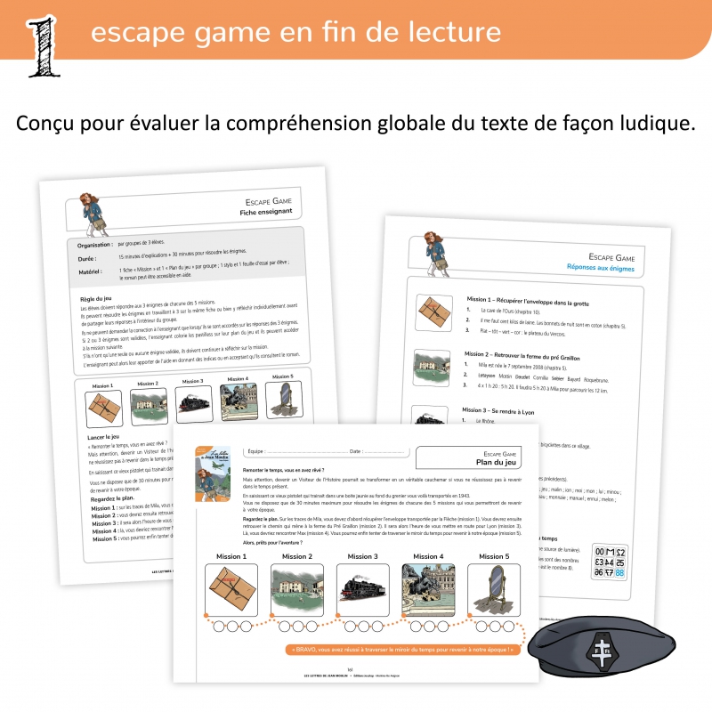 Les lettres de Jean Moulin – Lecture suivie et compréhension – CM1 / CM2 – Dossier pédagogique – JOCATOP