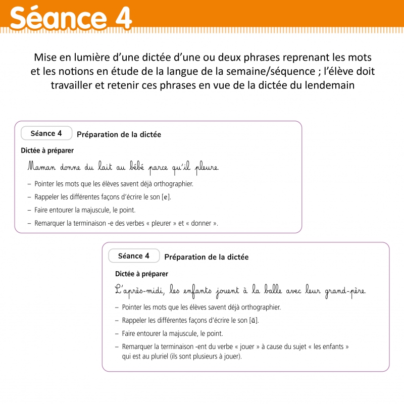 Rituels de dictées au CE1
