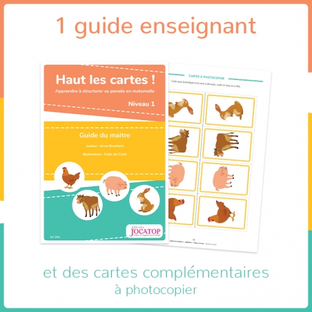 Structurer sa pensée – Premiers outils mathématiques – PS – Mallette pédagogique "Haut les cartes !" – JOCATOP