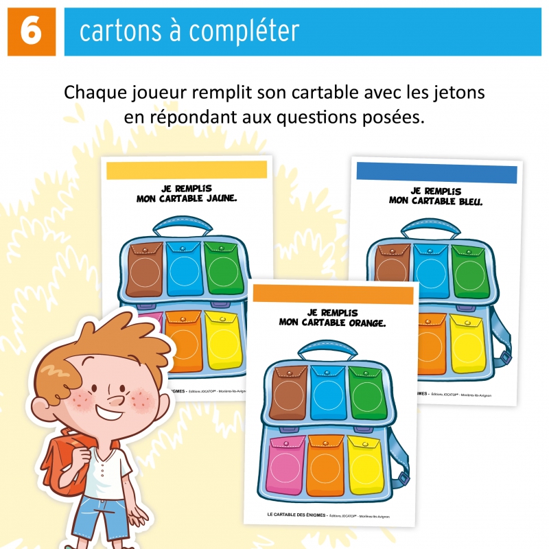 Jeu éducatif – Questionner le monde – GS – Cartable des énigmes – JOCATOP