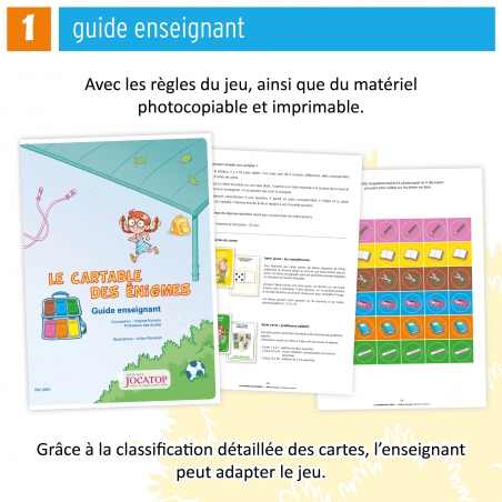 Jeu éducatif – Questionner le monde – GS – Cartable des énigmes – JOCATOP