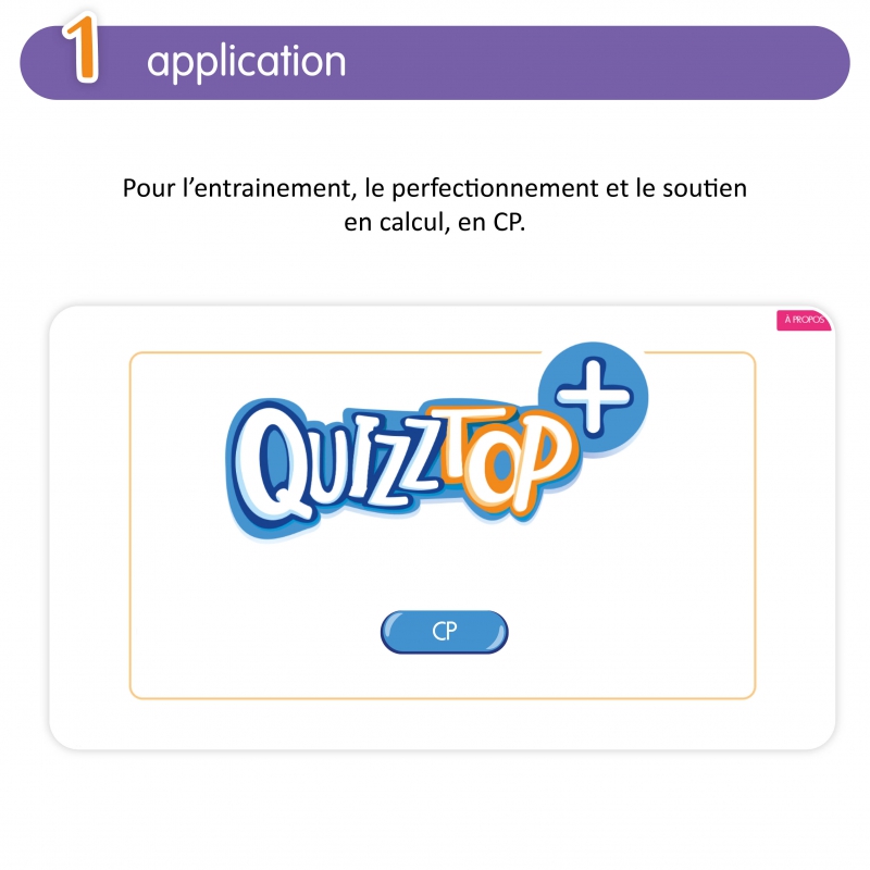 Application Maths CP – Travailler les nombres & le calcul interactif – Cycle 2 – Quizztop+ • Calcul – JOCATOP