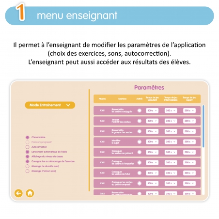 Application de conjugaison pour le CM1 – Conjugaison – Français – CM1 – Ressource éducative interactive – JOCATOP