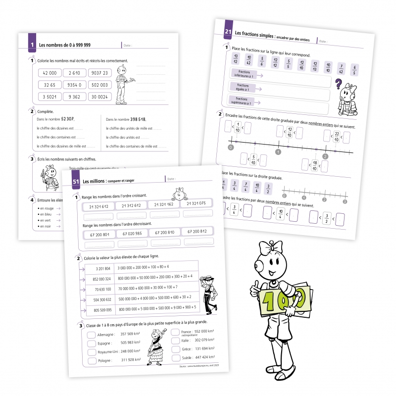 Numération et nombres – Mathématiques CM2 – Cahier Bout de Gomme – JOCATOP