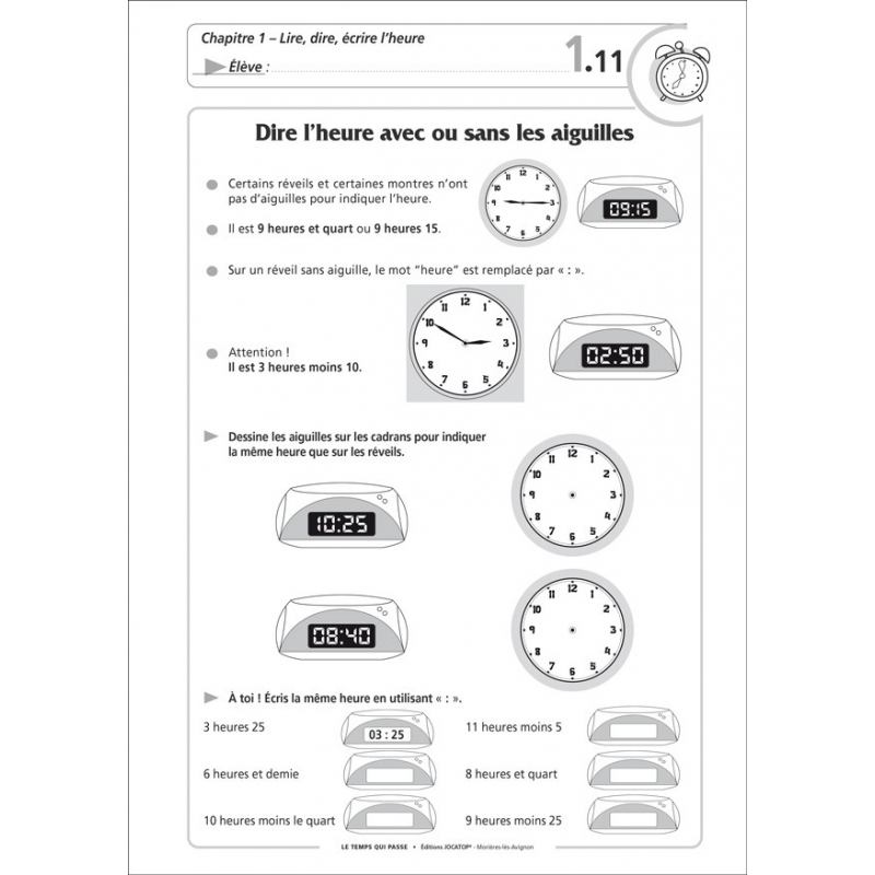 Exemple de fiche élève