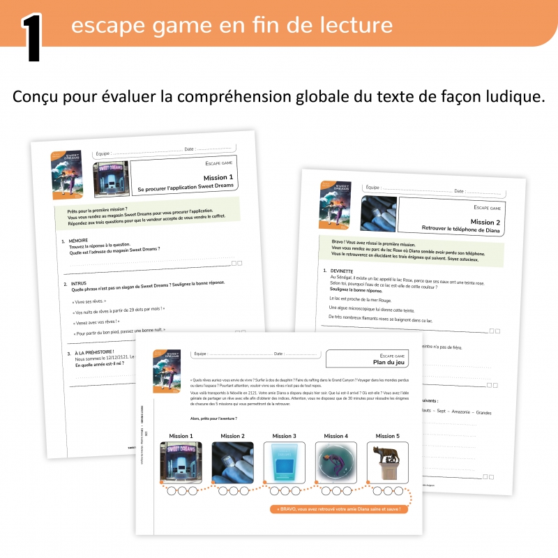 Sweet Dreams – Lecture et compréhension – Dossier pédagogique – CM1 / CM2 – Roman jeunesse – JOCATOP