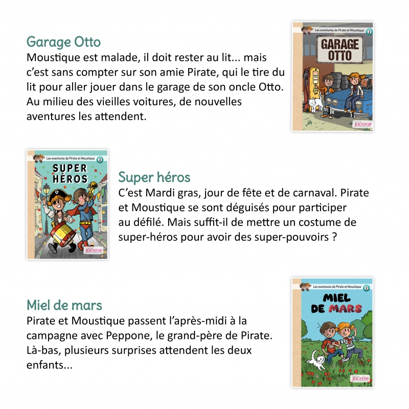 Les aventures de Pirate et Moustique – Rallye lecture Niveau 2 – Lecture et compréhension CE1 – Jocatop