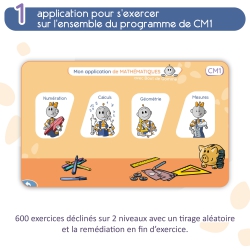 Mathématiques – Nombres et calculs, Géométrie, Mesures & Résolution de problèmes – Application éducative CM1 – JOCATOP