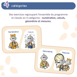 Mathématiques – Nombres et calculs, Géométrie, Mesures & Résolution de problèmes – Application éducative CM1 – JOCATOP