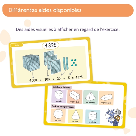 Mathématiques – Nombres et calculs, Géométrie, Mesures & Résolution de problèmes – Application éducative CM1 – JOCATOP