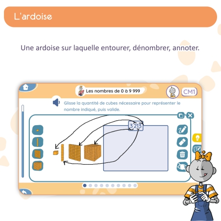 Mathématiques – Nombres et calculs, Géométrie, Mesures & Résolution de problèmes – Application éducative CM1 – JOCATOP