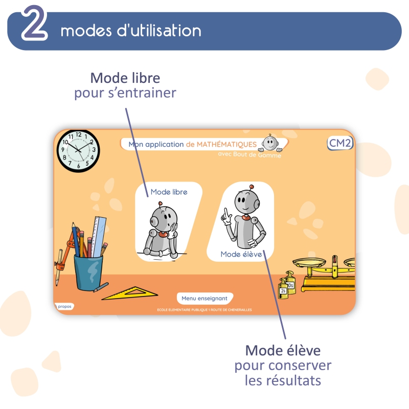 Mon application de mathématiques CM2 avec Bout de Gomme – JOCATOP